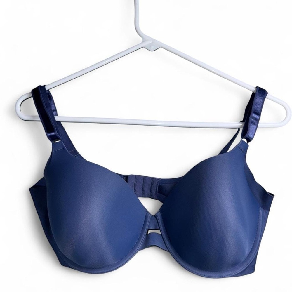 Warner’s No Side Effects T-Shirt Bra Blue 38C Full Coverage Smooth Comfort